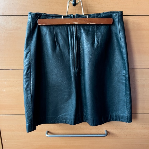 SACHA Leather Mini-Skirt - Picture 2 of 4